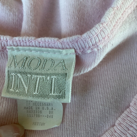 MODA INT’L Short Sleeve Baby Doll Dress. Pale Pink Size M - Picture 7 of 9